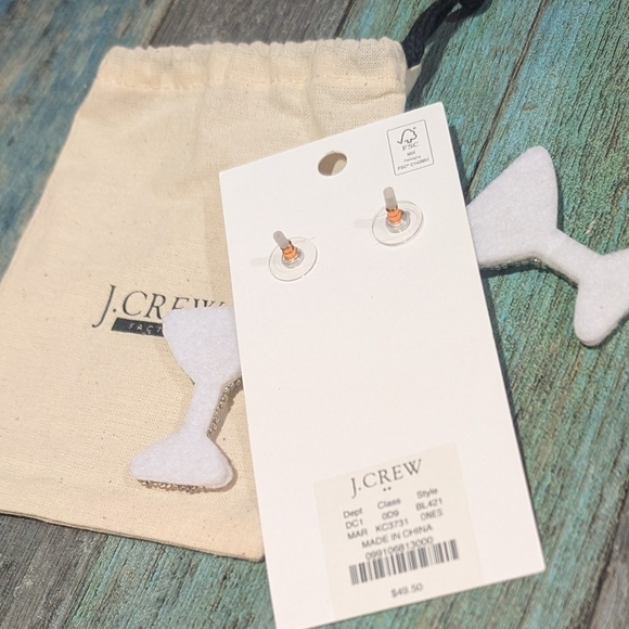 J Crew Christmas martini earrings - Picture 3 of 4